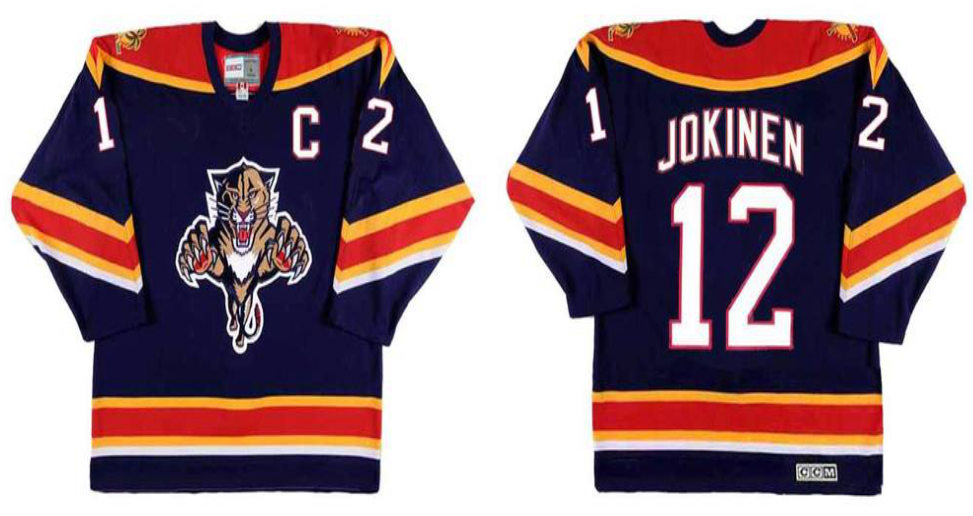 2019 Men Florida Panthers 12 Jokinen blue CCM NHL jerseys